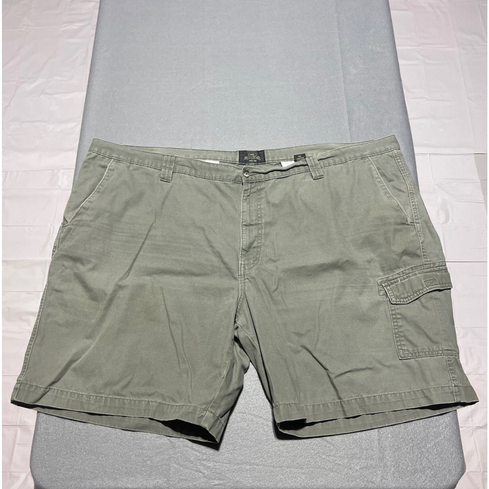 RedHead Mens Cargo Shorts Size 52 Sage Green Olive Cotton Canvas Outdoor Utility